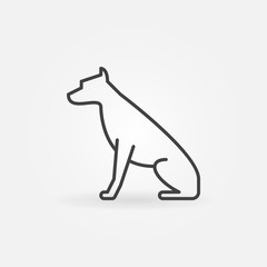 Sitting dog vector icon