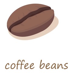 Coffee beans icon, isometric 3d style