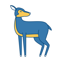 Deer animal cartoon icon vector illustration graphic design