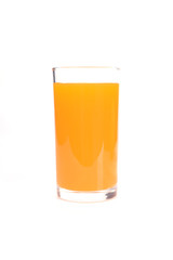 orange juice glass isolated