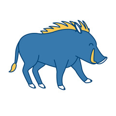 Jabali animal cartoon icon vector illustration graphic design
