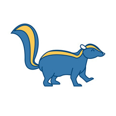 Skunk animal cartoon icon vector illustration graphic design
