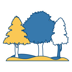 Beautiful forest landscape icon vector illustration graphic design