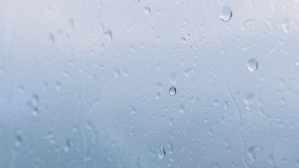 Window with rain drops