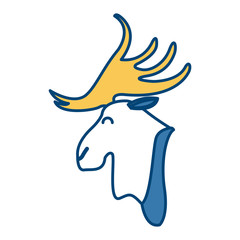 Reindeer animal cartoon icon vector illustration graphic design