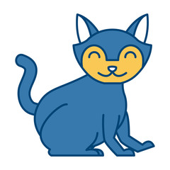 Cat animal cartoon icon vector illustration graphic design