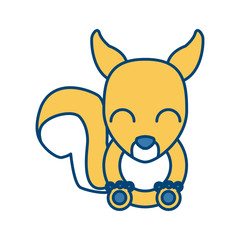 Squirrel animal cartoon icon vector illustration graphic design