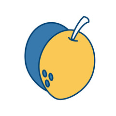 Guava delicious fruit icon vector illustration graphic design