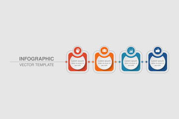 Vector infographic template for diagram, graph, presentation, chart, business concept with 4 options.