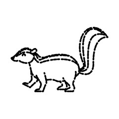 Skunk animal cartoon icon vector illustration graphic design