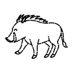 Jabali animal cartoon icon vector illustration graphic design