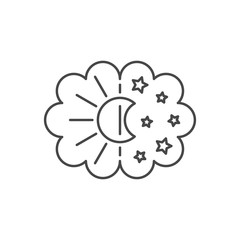 Vector thin line sleep icon.