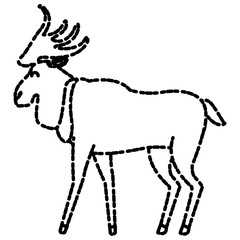 Reindeer animal cartoon icon vector illustration graphic design