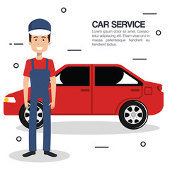 mechanic car service icons vector illustration design