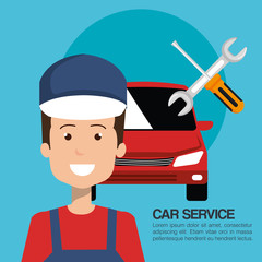 mechanic car service icons vector illustration design