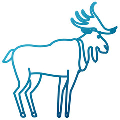 Reindeer animal cartoon icon vector illustration graphic design