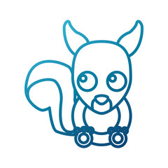 Squirrel animal cartoon icon vector illustration graphic design
