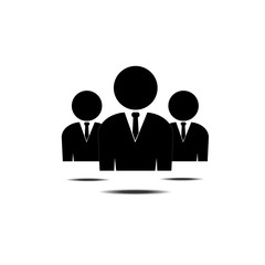 People icon. Group of humans sign. Team work symbol