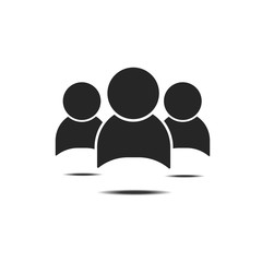 People icon. Group of humans sign. Team work symbol