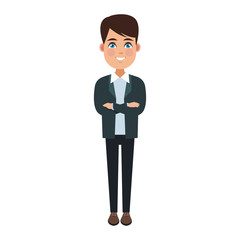 Young man cartoon icon vector illustration graphic design