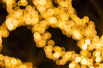 yellow lights out of focus far