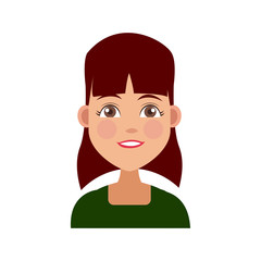 Young woman cartoon icon vector illustration graphic design