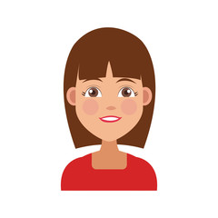 Young woman cartoon icon vector illustration graphic design