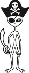 pirat kostüm säbel seefahrer schiff groß horror halloween grusel ausserirdischer grey cool aliens Ufo
