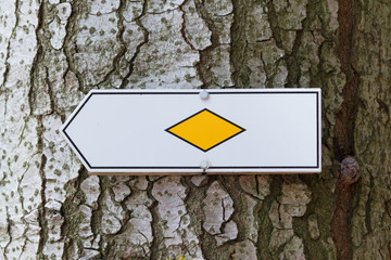 Walking path sign in Germany
