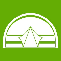 Semicircular tent icon green