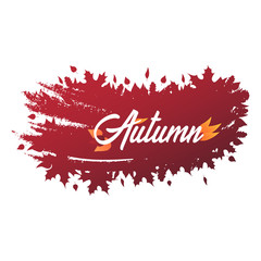 Autumn Background with leaves for shopping sale or promo poster and frame leaflet or web banner. Vector illustration template.