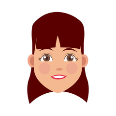 Young woman cartoon icon vector illustration graphic design