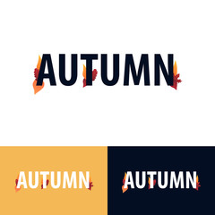 Autumn fall logo and Emblem. Vector Illustration.