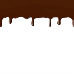 stream of liquid brown chocolate