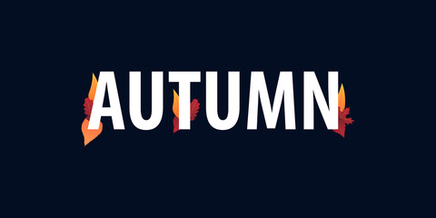 Autumn Background with leaves for shopping sale or promo poster and frame leaflet or web banner. Vector illustration template.