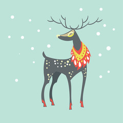 Christmas Magic Deer and Forest
