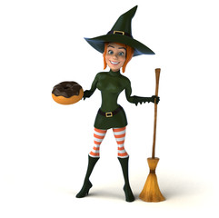 Sexy witch - 3D Illustration