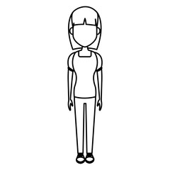 Young woman cartoon icon vector illustration graphic design