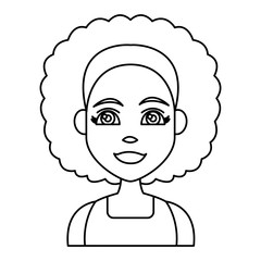 Young woman cartoon icon vector illustration graphic design