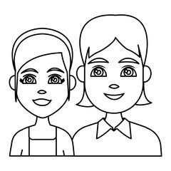 Young couple cartoon icon vector illustration graphic design