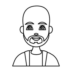 Young man cartoon icon vector illustration graphic design