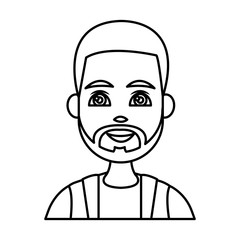 Young man cartoon icon vector illustration graphic design