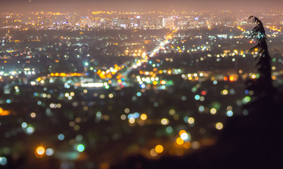 city lights bokeh night abstract