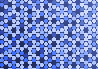 abstract pattern hexagon blue background, technology and digital wallpaper concept .