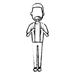 Young man cartoon icon vector illustration graphic design