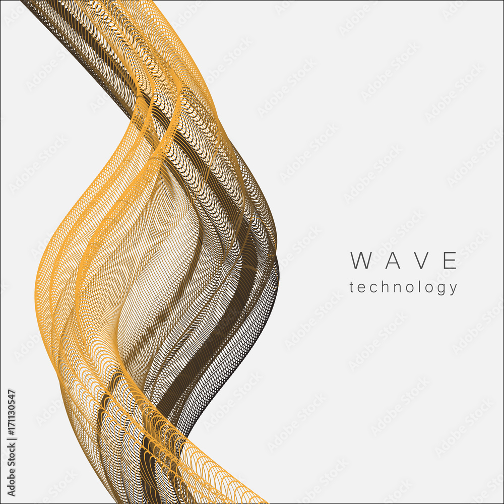 Aufkleber vector background with waves, color line or smoke. texture background abstract design for cover, car