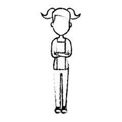 Young woman cartoon icon vector illustration graphic design