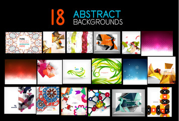 Mega collection of geometric abstract backgrounds