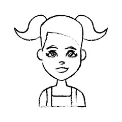 Young woman cartoon icon vector illustration graphic design