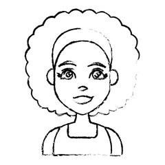 Young woman cartoon icon vector illustration graphic design